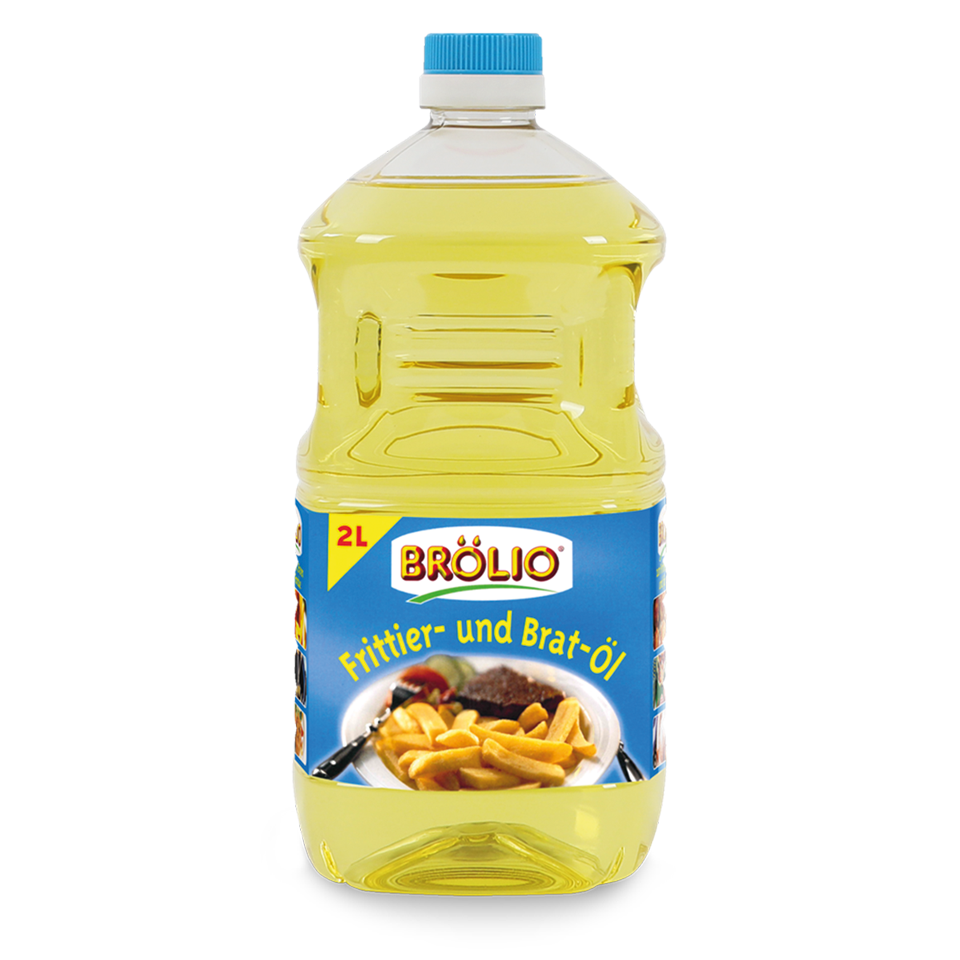 Brölio - Frittier- und Bratöl, 2 Liter PET-Flasche Brölio - Frittier- und Bratöl, 2 Liter PET-Flasche