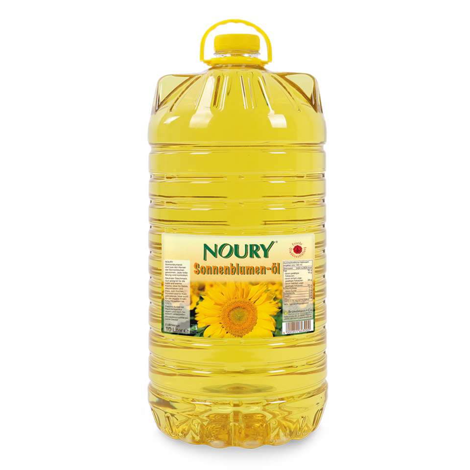 Noury - Sonnenblumenöl, 10 Liter PET-Flasche Noury - Sonnenblumenöl, 10 Liter PET-Flasche