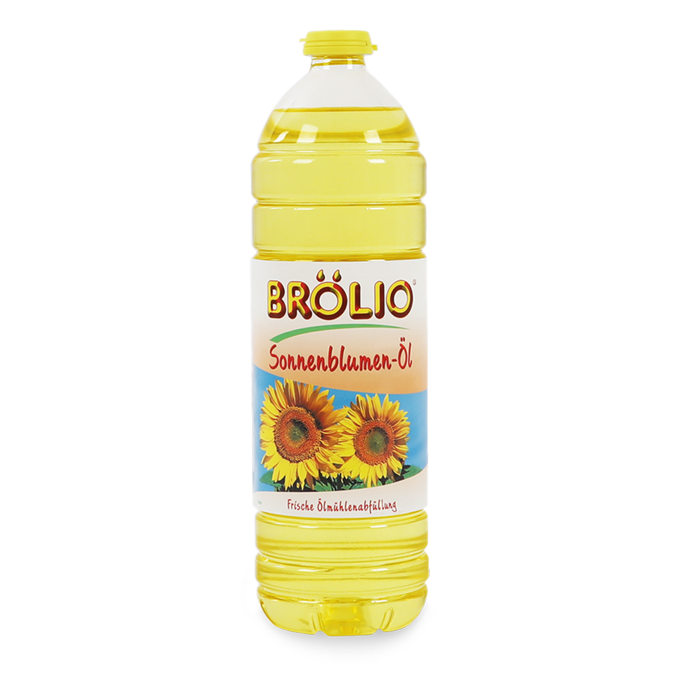 Brölio - Sonnenblumenöl, 1 Liter PET-Flasche Brölio - Sonnenblumenöl, 1 Liter PET-Flasche